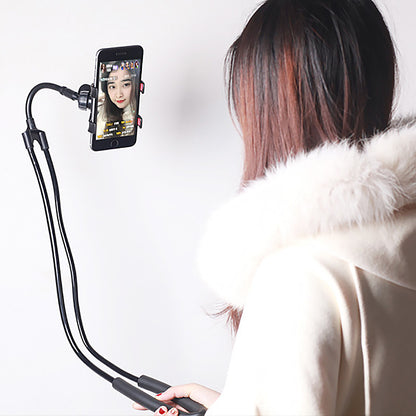 Hanging neck lazy mobile phone holder