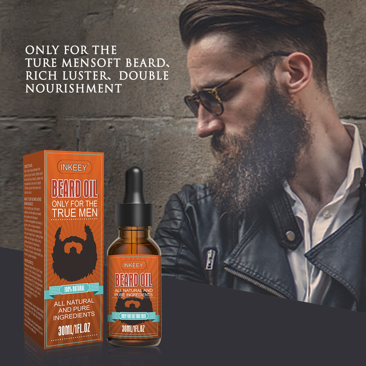 Beard Growth Oil Serum-Fast Growing Beard Mustache Facial Hair Grooming For Men